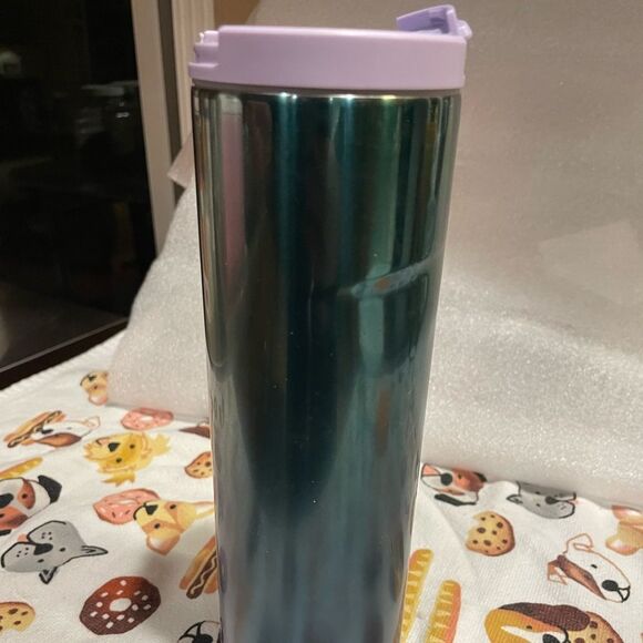 Starbucks Ombré Purple Green Silver Vacuum Insulated 20 OZ Stainless Tumbler - Picture 1 of 16